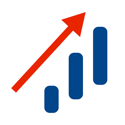 Step Up Bar Chart And Arrows Vectors Stock Illustration - Download ...