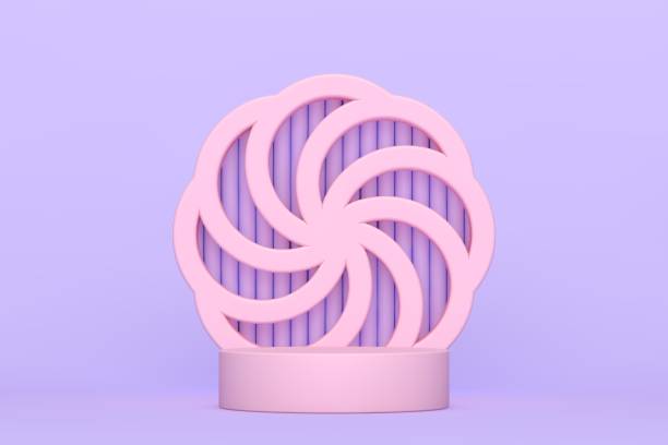 istock Purple and pink blank scene, empty stage for product presentation 1372178967