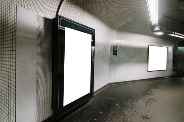 istock Blank billboards in a subway station corridor 1372184477