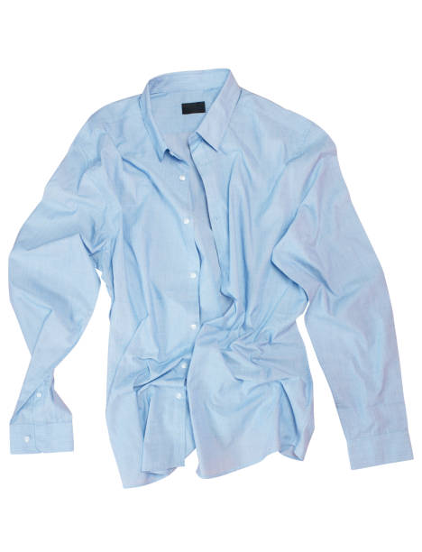 istock Wrinkled men's shirt on the white background 1372184536