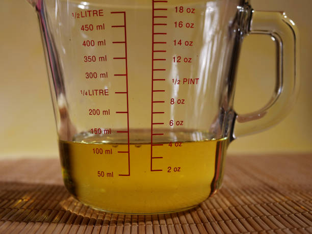 istock Measuring glass jug with vegetable oil medium shot 1372185729