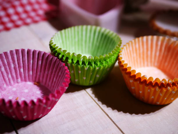 istock Colorful polka dot bun cases for baking cupcakes 1372186249