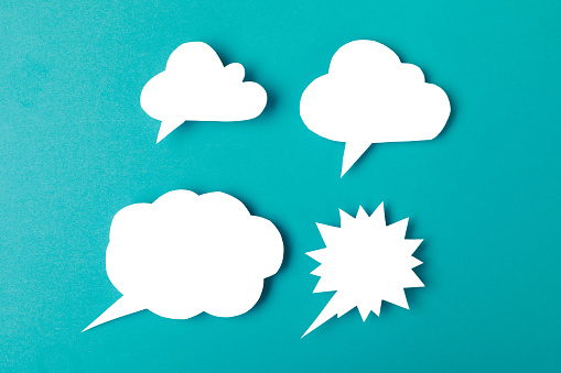 3D render, Speech bubble talk isolated on transparent background, png file format.