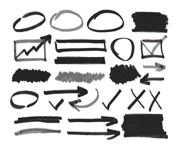 istock set of black abstract hand-painted marker 1372187205