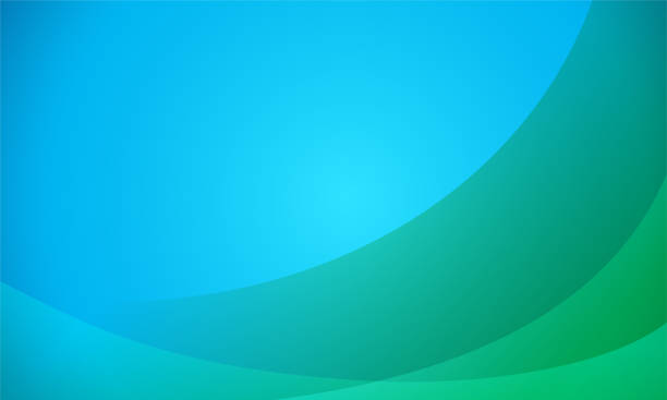 illustrazioni stock, clip art, cartoni animati e icone di tendenza di illustrazione vettoriale modello di sfondo della tecnologia astratta verde e blu con elementi ondulati, sfumature - virtual background