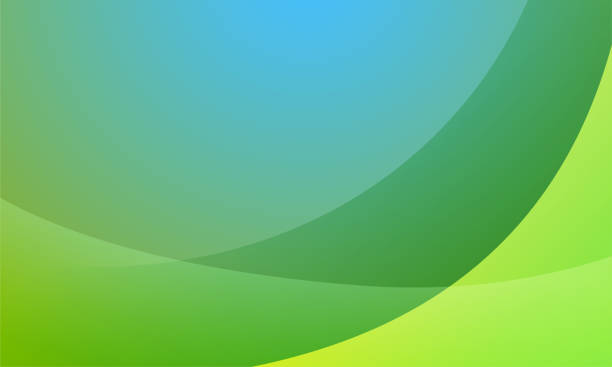 Green and blue abstract technology background template vector illustration with circular and wavy elements, gradients Green and blue abstract technology background template vector illustration with circular and wavy elements and gradients for slides, posters, brochures, web, websites, emails, and all your technology, finance, and business design projects. virtual background stock illustrations