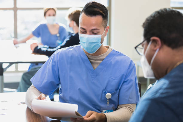 Doctor listens to patient