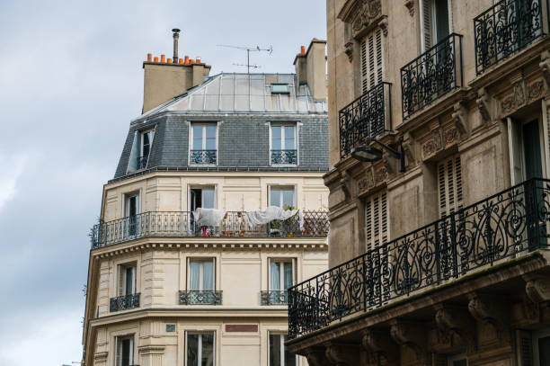 istock Apartment building facades in Paris 1372188573