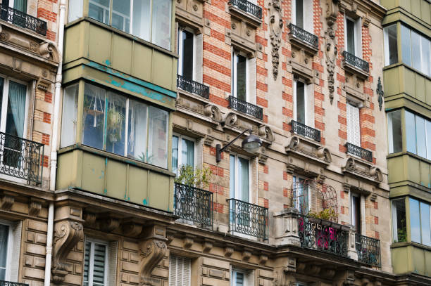 istock Apartment building facades in Paris 1372188665