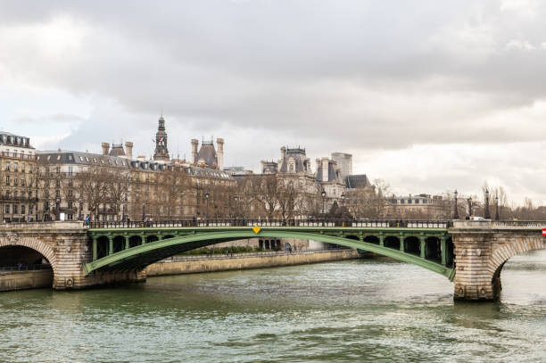 The Alexander III Bridge across Seine river, Paris, France