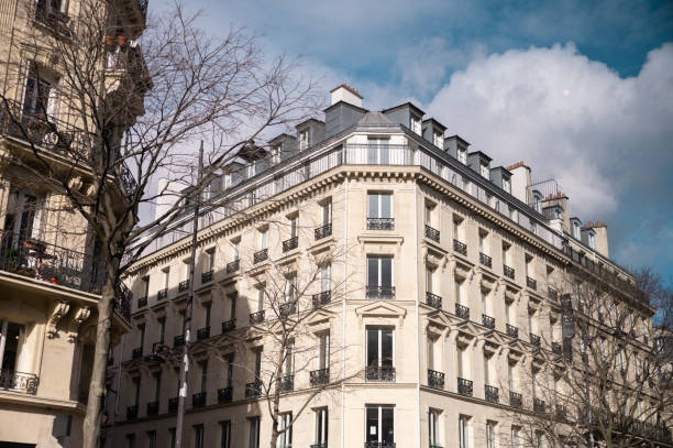 istock Apartment building facades in Paris 1372188722