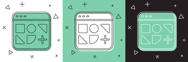 ilustraciones, imágenes clip art, dibujos animados e iconos de stock de establezca el icono diferentes archivos aislados en blanco y verde, fondo negro. vector - sharing giving file computer icon