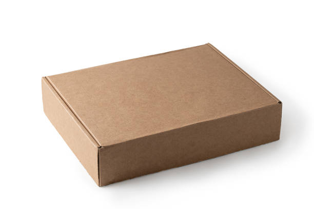istock Craft box mockup on white background. Product presentation 1372193114