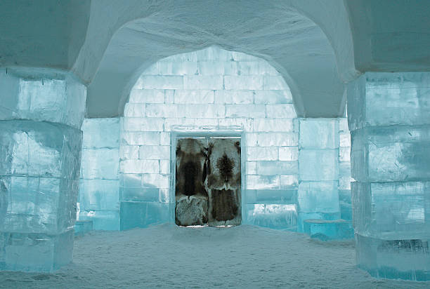 icehotel - many glacier hotel stock-fotos und bilder