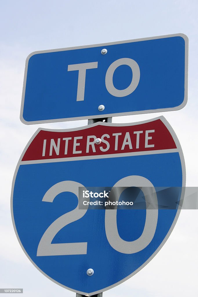 Hasta la interestatal 20 - Foto de stock de Autopista libre de derechos