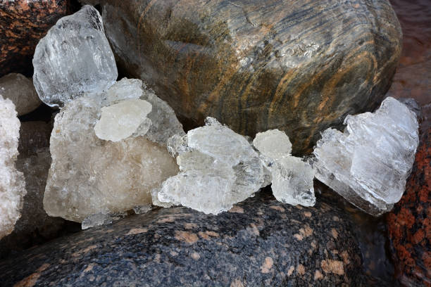 istock Background from broken pieces of ice. Texture, pattern, closeup 1372215253