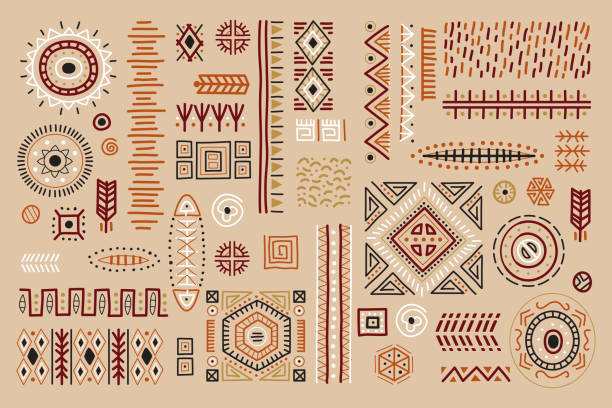 550+ African Tribal Design Clip Art Stock Illustrations, Royalty