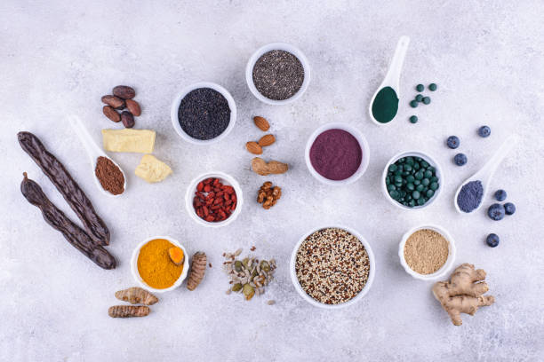 istock Various superfoods and healthy food supplement. 1372215821