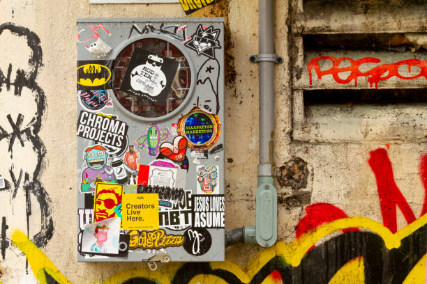 wynwood district miami design district, miami, florida, stati uniti d'america usa - art basel miami beach immagine foto e immagini stock