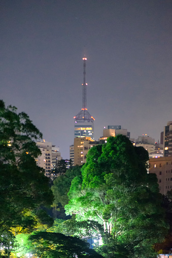 Aclimação district in the city of São Paulo at night