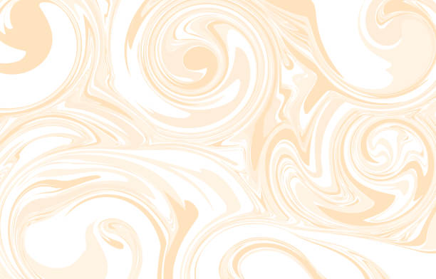 ilustrações de stock, clip art, desenhos animados e ícones de illustration of a pale yellow marbled background - swirl liquid vortex water