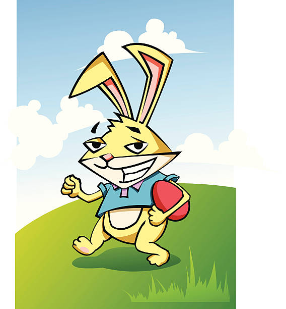 easter bunny vector art illustration