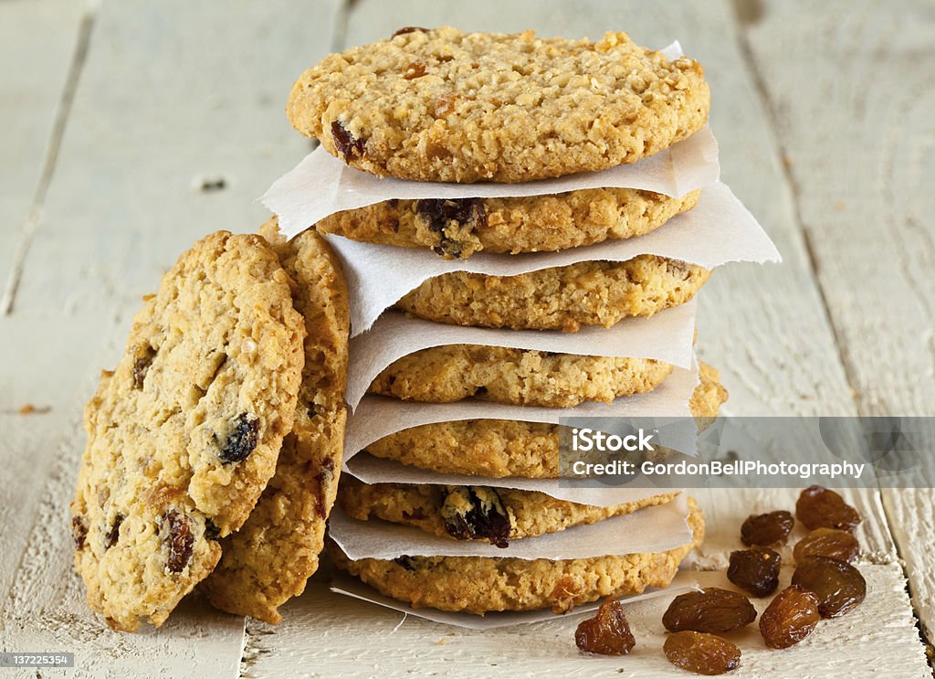 cookies de aveia e frutas - Foto de stock de Farinha de Aveia royalty-free