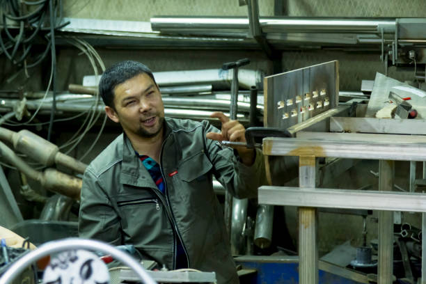istock Close-up portrait of locksmith at workplace 1372257178