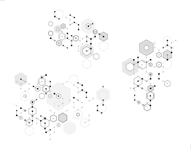 ilustrações de stock, clip art, desenhos animados e ícones de scientific template - research chemistry dna formula