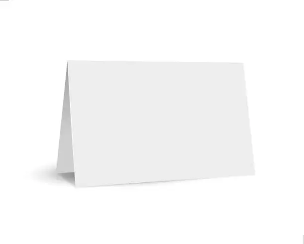 Vector illustration of table card horizontal