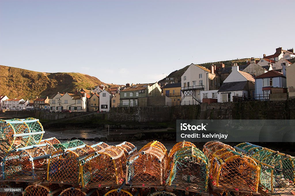 staithes langosta ollas - Foto de stock de Staithes libre de derechos