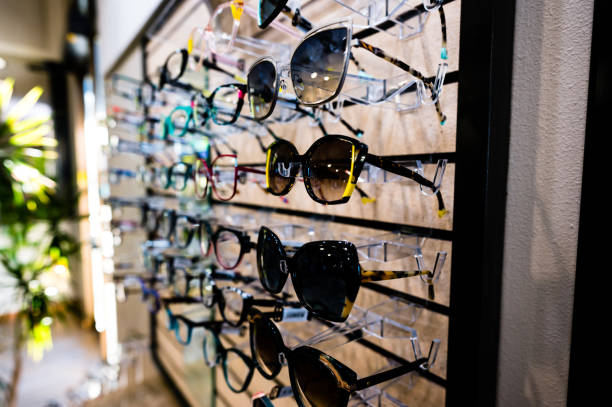 istock Assorted glasses on display at an opometrist store 1372268267