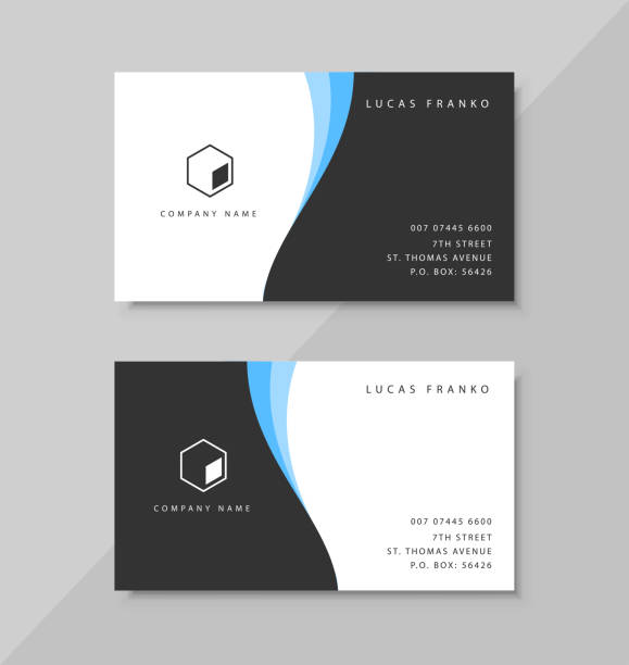 corporate business card blank business card template design mockup business card stock illustrations