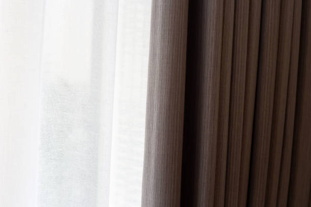 istock Curtains door or window, Room decoration interior 1372273436