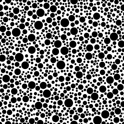 Random dots seamless pattern. Vector texture with black circles