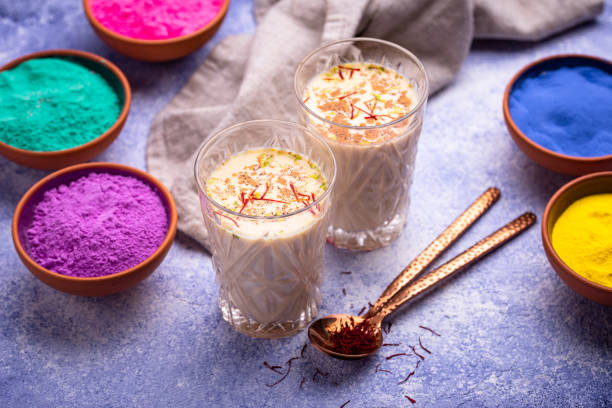 istock Traditional Indian drink thandai with saffron 1372279485
