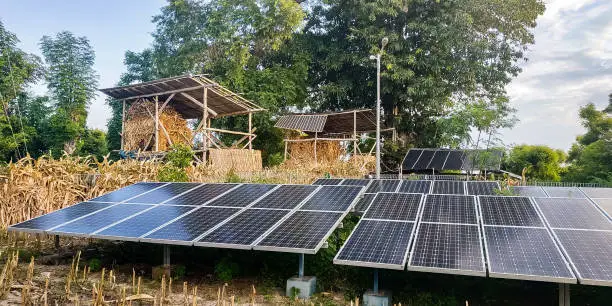 Solar panels on Gili Raja Island, Sumenep Regency, East Java