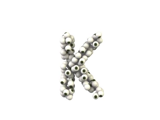 istock Eye Ball Themed Font Letter K 1372282252