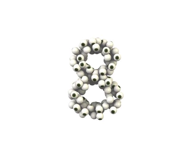 istock Eye Ball Themed Font Number 8 1372282980