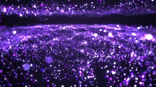 istock Purple particles bokeh awards background 1372283116