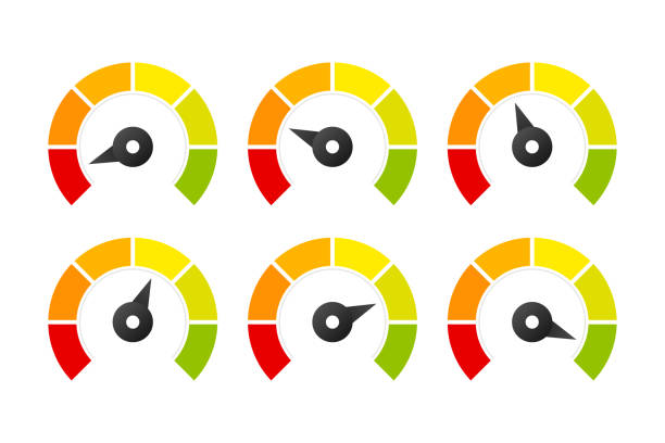 Speed metering or rating icon collection. Vector illustration. Speed metering or rating icon collection. Vector illustration gas mark stock illustrations
