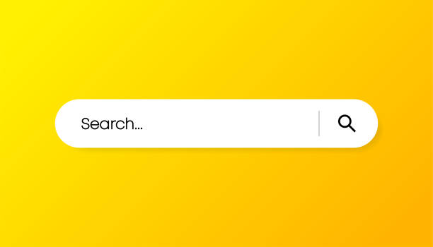 Search bar on yellow background. Vector illustration. Search bar on yellow background. Vector illustration famous place stock illustrations