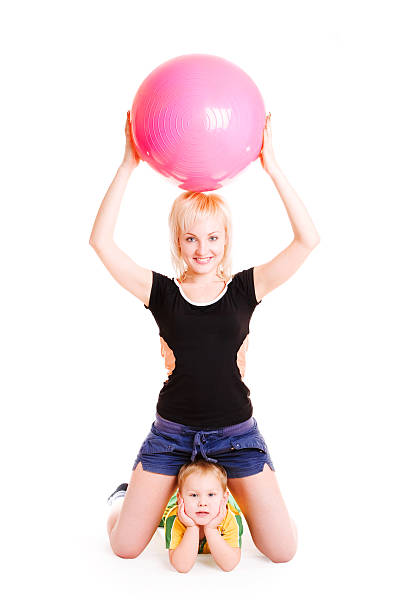 istock mother and small son going in for sports 137228444
