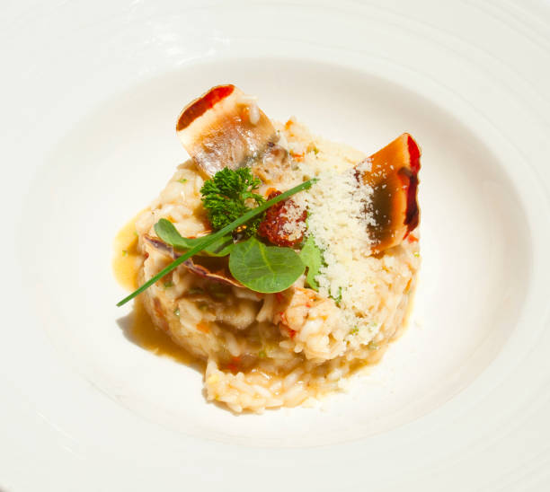 istock Closeup of risotto with lobsters 137228649