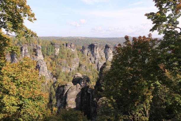 istock Beautiful autumn day in Saxon Switzerland 1372286812
