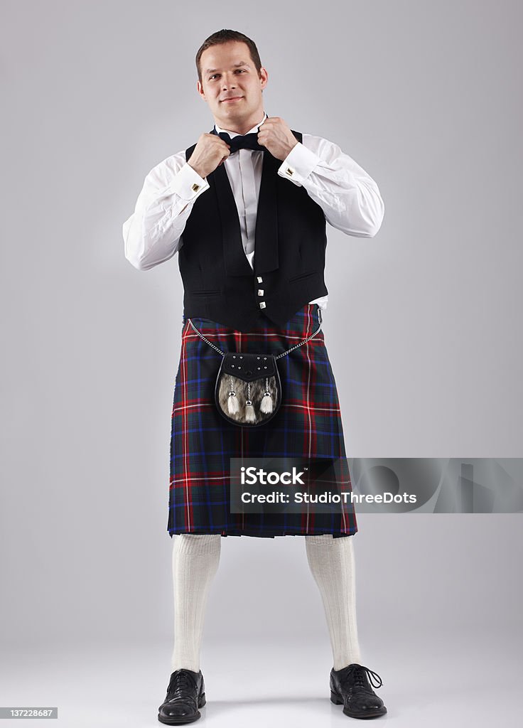 Bello giovane scotsman - Foto stock royalty-free di Kilt