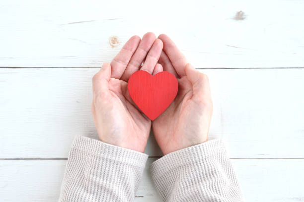 istock Female hands covering heart object 1372289690