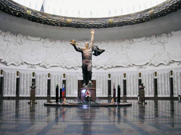 People Never Learn do They? June 24th Moscow, Russia, an open to the public war memorial in Moscow, commemorating a country and peoples' lives lost and the need to be victorious and to ensure your homeland's protection.

Whilst audible in sentiment, this dynamic statue's apperance rings a somewhat hollow and hypocritical tone in these tense days of January 2022. 

One would like t hope that a country's leaders would do their upmost to protect the lives of their young men and avoid conflict whenever possible. Alas, that does not seem to be the case in Russia, despite the millions of its youth it has lost over the last century. never the same stock pictures, royalty-free photos & images