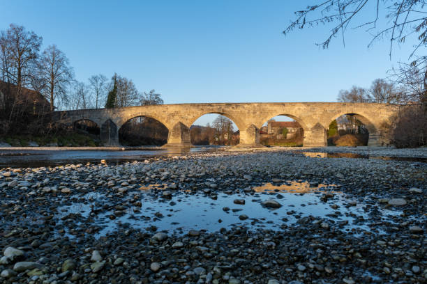 ponte velha thur bischofszell - thurgau - fotografias e filmes do acervo