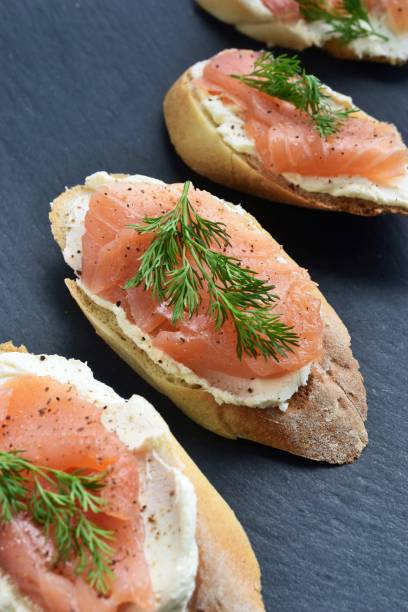 istock Smoked salmon sandwiches 1372299707